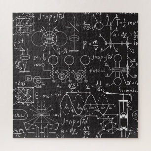 Wissenschaftliche Formeln: Chalkboard-Berechnungsm Puzzle