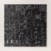 Wissenschaftliche Formeln: Chalkboard-Berechnungsm Puzzle (Horizontal)