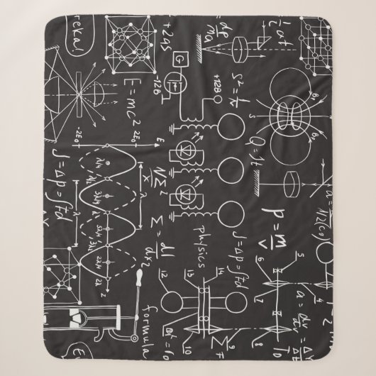 Wissenschaftliche Formeln: Chalkboard-Berechnungsm Sherpadecke (Vorderseite)