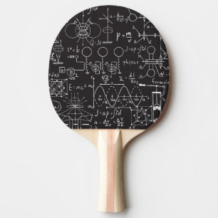 Wissenschaftliche Formeln: Chalkboard-Berechnungsm Tischtennis Schläger