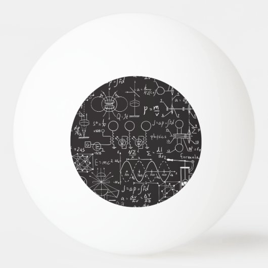 Wissenschaftliche Formeln: Chalkboard-Berechnungsm Tischtennisball (Vorderseite)