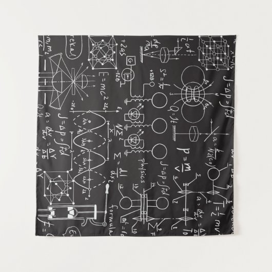 Wissenschaftliche Formeln: Chalkboard-Berechnungsm Wandteppich (Vorderseite (Horizontal))
