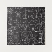 Wissenschaftliche Formeln: Chalkboard-Berechnungsm Wandteppich (Vorderseite)