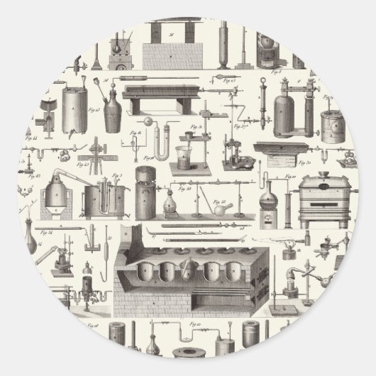 Wissenschaftliche Instrumente Runder Aufkleber (Vorderseite)