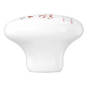 Wissenschaftliche Periodische Tabelle der Elemente Keramikknauf (Seitenansicht)