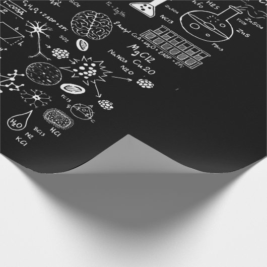 Wissenschaftliche Physik Mathematik Chemie Biologi Geschenkpapier (Ecke)
