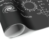 Wissenschaftliche Physik Mathematik Chemie Biologi Geschenkpapier (Rolleneckpunkt)