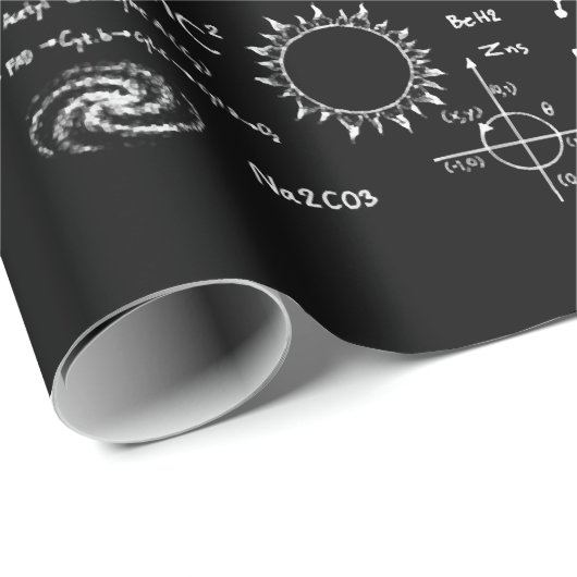 Wissenschaftliche Physik Mathematik Chemie Biologi Geschenkpapier (Rolleneckpunkt)