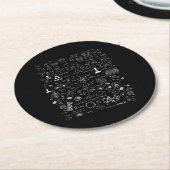 Wissenschaftliche Physik Mathematik Chemie Biologi Runder Pappuntersetzer (Angewinkelt)