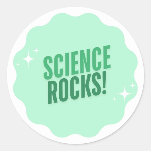 WISSENSCHAFTLICHE ROCKS! Aufkleber für Lehrer (Vorderseite)