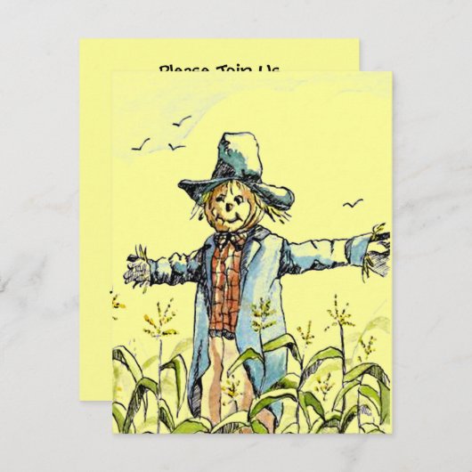 WISSENSCHAFTLICHE SCARECROW Maze PARTY EINLADUNG (Vorne/Hinten)