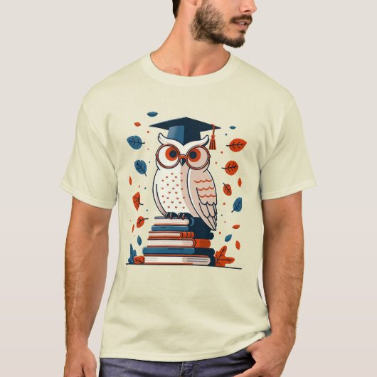 Wissenschaftliche Weisheit: Eine elegante Eule des T-Shirt (Vorderseite)