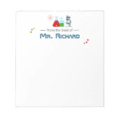 Wissenschaftlicher Lehrer Wissenschaftlerbedarf Notizblock (Vorderseite)