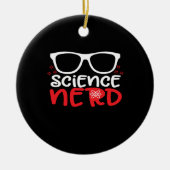 wissenschaftlicher Nerd Keramik Ornament (Vorne)