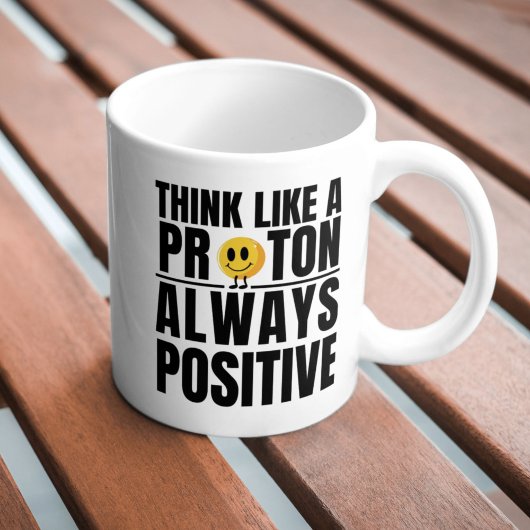Wissenschaftlicher Nerd positiver Proton Chemie Le Kaffeetasse