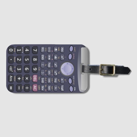 Wissenschaftlicher Rechner Gepäckanhänger (Vorderseite (Horizontal))