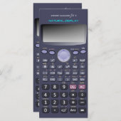 Wissenschaftlicher Rechner Menükarte (Vorne/Hinten)