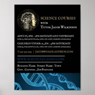 Wissenschaftliches Design, wissenschaftliche Kursw Poster