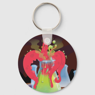 Wissenschaftliches Experimentiermonster Schlüsselanhänger