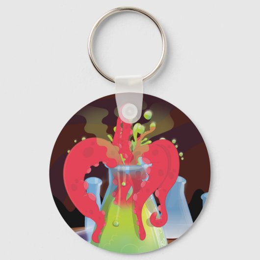 Wissenschaftliches Experimentiermonster Schlüsselanhänger (Vorderseite)