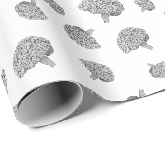Wissenschaftliches Gehirn Geschenkpapier (Rolleneckpunkt)