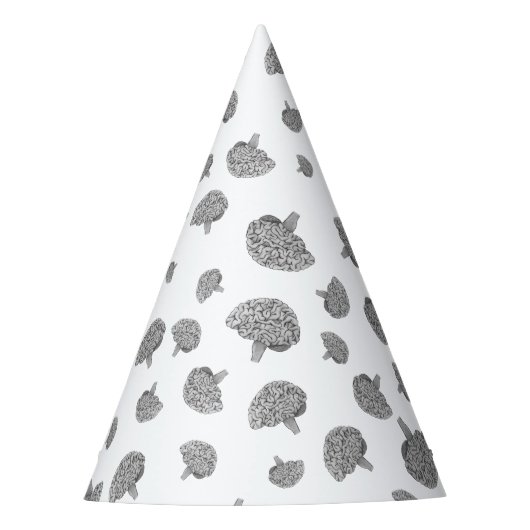 Wissenschaftliches Gehirn Partyhütchen (Vorderseite)