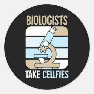 Wissenschaftliches Geschenk Biologen nehmen Zell Runder Aufkleber