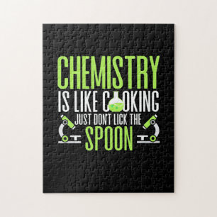 Wissenschaftliches Geschenk   Chemie ist wie Koche Puzzle