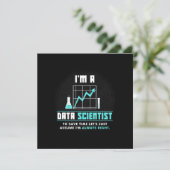 Wissenschaftliches Geschenk | Ich bin Datenwissens Einladung (Stehend Vorderseite)