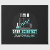 Wissenschaftliches Geschenk | Ich bin Datenwissens Geschenkpapier (Flach)