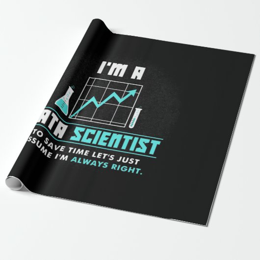 Wissenschaftliches Geschenk | Ich bin Datenwissens Geschenkpapier (Ungerollt)