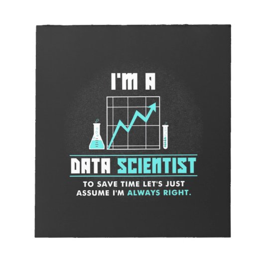 Wissenschaftliches Geschenk | Ich bin Datenwissens Notizblock (Vorderseite)