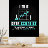 Wissenschaftliches Geschenk | Ich bin Datenwissens Poster (Küche)