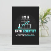 Wissenschaftliches Geschenk | Ich bin Datenwissens Save The Date (Stehend Vorderseite)