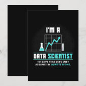 Wissenschaftliches Geschenk | Ich bin Datenwissens Save The Date (Vorne/Hinten)
