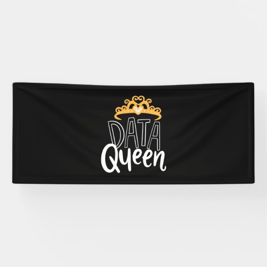 Wissenschaftliches Geschenk | Proud Data Queen Banner (Horizontal)