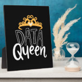 Wissenschaftliches Geschenk | Proud Data Queen Fotoplatte (Seite)