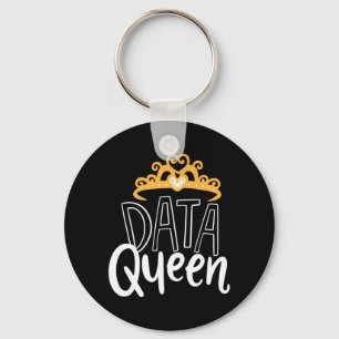 Wissenschaftliches Geschenk Proud Data Queen Schlüsselanhänger