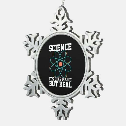 Wissenschaftliches Geschenk | Wissenschaft ist wie Schneeflocken Zinn-Ornament (Rechts)