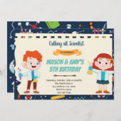 Wissenschaftliches Kind-gemeinsames Party Einladung (Vorne/Hinten)