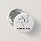Wissenschaftliches Schokoladenelement Theobrominmo Button (Vorne & Hinten)