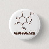 Wissenschaftliches Schokoladenelement Theobrominmo Button (Vorderseite)