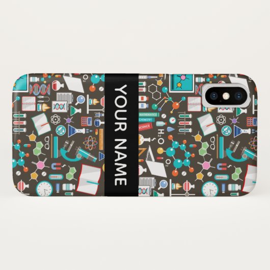 Wissenschafts-/Chemie-Muster Case-Mate iPhone Hülle (Rückseite (Horizontal))