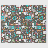 Wissenschafts-/Chemie-Muster Geschenkpapier (Flach)