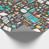 Wissenschafts-/Chemie-Muster Geschenkpapier (Ecke)