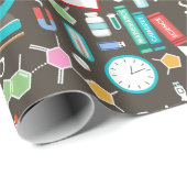 Wissenschafts-/Chemie-Muster Geschenkpapier (Rolleneckpunkt)