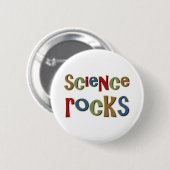 Wissenschafts-Felsen Button (Vorne & Hinten)