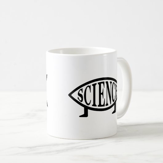 Wissenschafts-Fische Kaffeetasse (VorderseiteRechts)