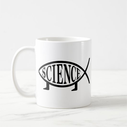 Wissenschafts-Fische Kaffeetasse (Links)