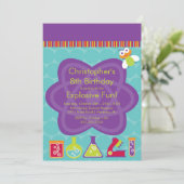 Wissenschafts-Geburtstags-Party Einladung (Stehend Vorderseite)